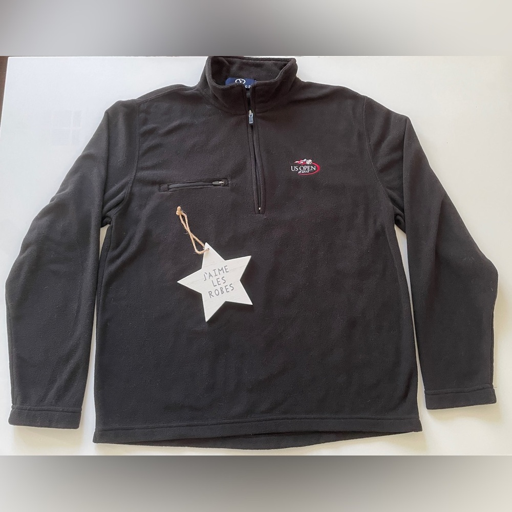 2011 US Open Official Merchandise - Men's Black Turtleneck Fleece by Vantage
